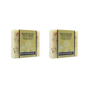Plantlife Rosemary Tea Tree Bar Soap – Moisturizing, Soothing, Handcrafted, Plant-Based – Made in California, 4oz - 1 of 2