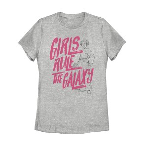 Women's Star Wars Leia Girls Rule Galaxy T-Shirt - 1 of 3