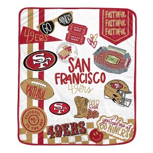 NFL San Francisco 49ers Native Fan Royal Plush Blanket - 1 of 2