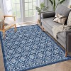 Washable Area Rug with Modern Floral Design, Low Pile, Non-Slip and Non-Shedding Carpet, Foldable Farmhouse Style for Entryway and Bedroom - 2 of 4