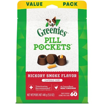Greenies Pill Pockets Capsule Size Hickory and Chicken Flavor Chewy Dog Treats