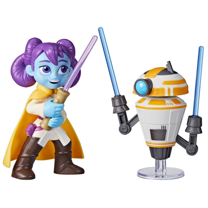 Star Wars Young Jedi Adventures Pop-Up Lightsaber Duel Lys Solay and Training Droid Action Figures - 2pk, 4 of 10