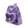 Kuromi & Baku Hearts 10" Purple Checkered Women's Mini Backpack - 3 of 4