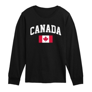 Boys' - Instant Message - Canada Flag Long Sleeve Graphic T-Shirt - 1 of 4