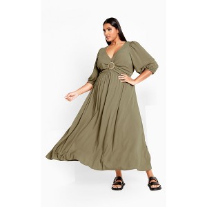 plus size olive green maxi dress City Chic Plus Size Daydream Maxi Dress