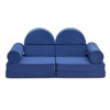 TopComfy Sectional Sofas 10-Piece Modular Kids Play Sofa Convertible Multi-Purpose Couch for Playroom and Bedroom, Navy Blue, 56"*28"*26" - 2 of 4