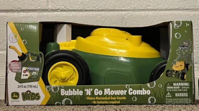 John Deere Bubble-N-Go Toy Lawn Mower Automatic Bubble Machine No Batteries  Required Age 3+ Years 