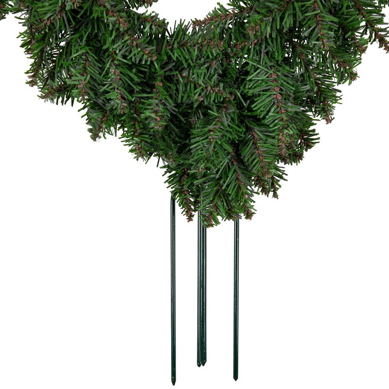 Northlight Artificial Pine Heart Shaped Wreath with Ground Stakes, 25-Inch, Unlit, 5 of 6