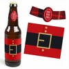 Big Dot of Happiness Jolly Santa Claus - Christmas Party Decorations for Women and Men - 6 Beer Bottle Label Stickers and 1 Carrier - 3 of 4
