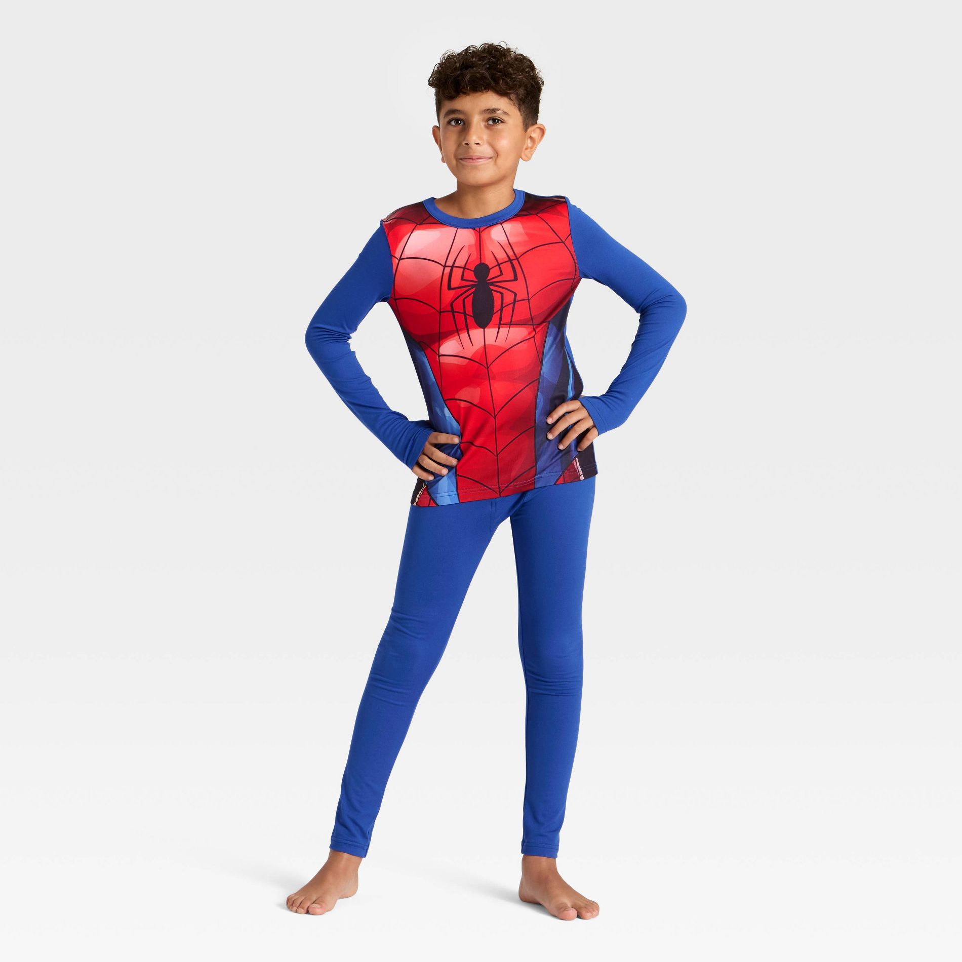 Boys' Spider-Man Thermal Underwear Set - Blue XS