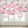 Big Dot of Happiness Rodeo Cowgirl - Pink Western Party Hanging Decor - Party Decoration Swirls - Set of 40 - 3 of 4