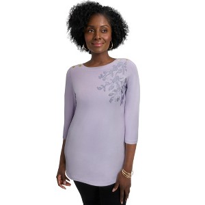Jessica London Stretch Cotton Boatneck Tunic - 1 of 4