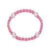 Guili 14k Yellow Gold Turquoise or Pink and Pearl Beaded Bracelet, Bohemian Chic Style, Perfect for Summer Vacations and Beach Days, Blue - 2 of 2