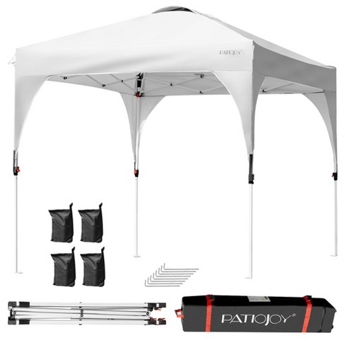 Costway 8x8 Ft Pop Up Canopy Tent Shelter Height Adjustable W Roller Bag White Target