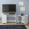 Cottage Road Credenza Desk White - Sauder: Office Furniture with Keyboard Tray & Tall Storage - 3 of 4