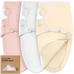 3pk Soothe Zippy Baby Swaddles 0-6 Months, Newborn Sleep Sacks, Zipper Swaddle, Wearable Swaddle Blanket - 1 of 4