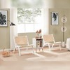 Infurnic Accent Chairs, Modern Chairs Set with Sturdy Legs, for Kitchen and Dining Room, White, 29"*24.8"*28.3" - 3 of 4