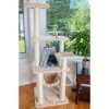 Armarkat 65" Real Wood Cat Tree With Sisal Rope, Hammock, soft-side playhouse A6501 - 3 of 4