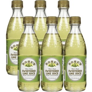 Rose’s Sweetened Lime Juice 6 Pack 12 OZ Bottle, | Perfect for Cocktails, Beverages, and Mixers - 1 of 4