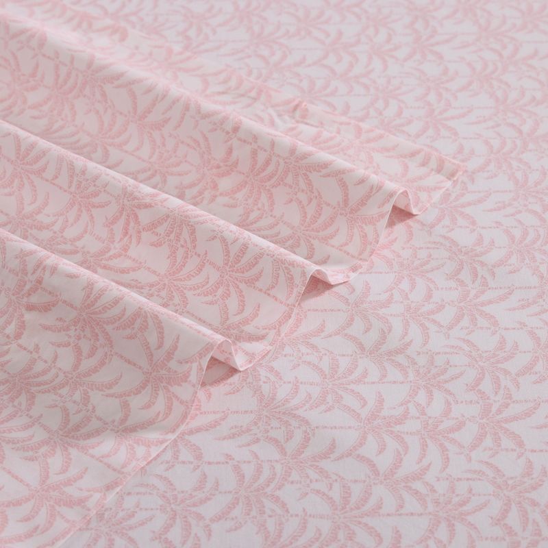 Tommy Bahama Lovely Palms Pink Queen Sheet Set, 3 of 8