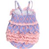RuffleButts Baby Girls UPF50+ One Piece Bow Bubble Romper Swimsuit - 2 of 4