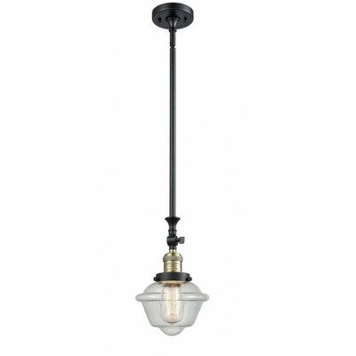 Oxford - 1 Light Stem Hung Tiltable Mini Pendant In Traditional Style-12 Inches Tall and 7.5 Inches Wide