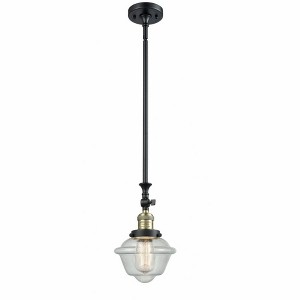 Oxford - 1 Light Stem Hung Tiltable Mini Pendant In Traditional Style-12 Inches Tall and 7.5 Inches Wide - 1 of 1