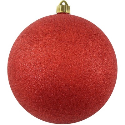 Christmas by Krebs Red Shatterproof Glitter Christmas Ball Ornament 8" (200mm)