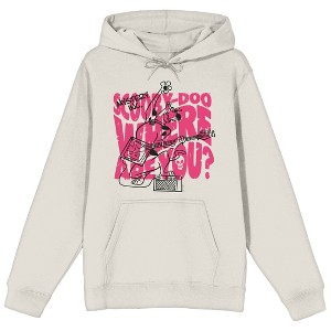 Scooby-Doo Where Are You Character Outline Long Sleeve Adult Sand Hooded Sweatshirt - 1 of 3