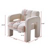 31.1" Wide Modern Boucle Accent Chair,Upholstered Armchair with High Density Foam for Living Room Bedroom Lounge-Baofuwish - 4 of 4