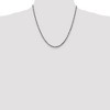 Black Bow Jewelry 3.5mm 14k White Gold Diamond Cut Solid Rope Chain Necklace - 2 of 4
