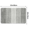 Unique Bargains Plush Gradient Striped Microfiber Shaggy Bathroom Mat - 4 of 4