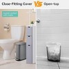 3.2 Gallon Kitchen Trash Can with Soft Close Lid - Fingerprint Proof Stainless Steel Garbage Bin, Quiet Foot Pedal, Hidden Handle - 4 of 4