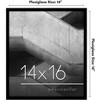 Americanflat 14x16 Picture Frame with Polished Plexiglass - Streamline Collection - Thin Border Picture Frame for Wall Display - Black - 2 of 4