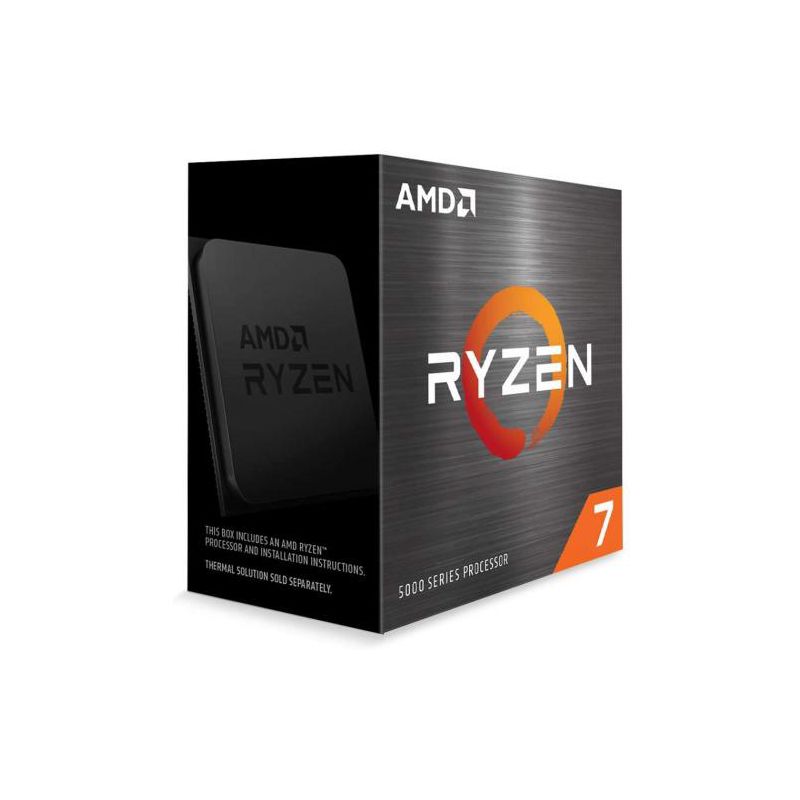 AMD Ryzen 7 5700X 8-core 16-thread Desktop Processor without cooler - 8 cores & 16 threads - 3.4 GHz- 4.6 GHz CPU Speed - 36MB Total Cache, 1 of 3