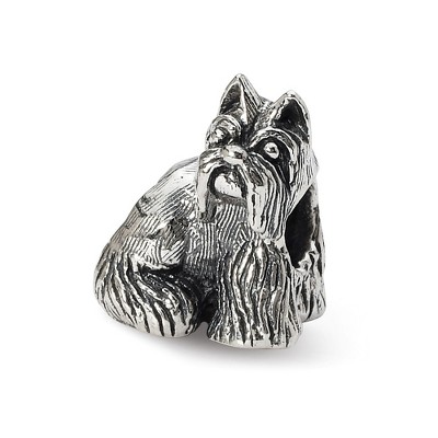 Black Bow Jewelry Sterling Silver Miniature Schnauzer Bead Charm