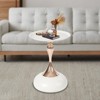 YIYIBYUS Round Side Table, Metal Durable End Table - 3 of 4