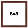 PosterPalooza | Square Classic Modern Brown Picture Frame - UV Acrylic, Foam Board Backing, Hanging Hardware - 2 of 4