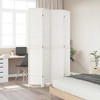 vidaXL Room Divider 4 Panels White Solid Wood Paulownia - 3 of 4