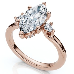 Pompeii3 Certified 4Ct Viviana Marquise Diamond Engagement Ring 14k Gold or Platinum - 1 of 2