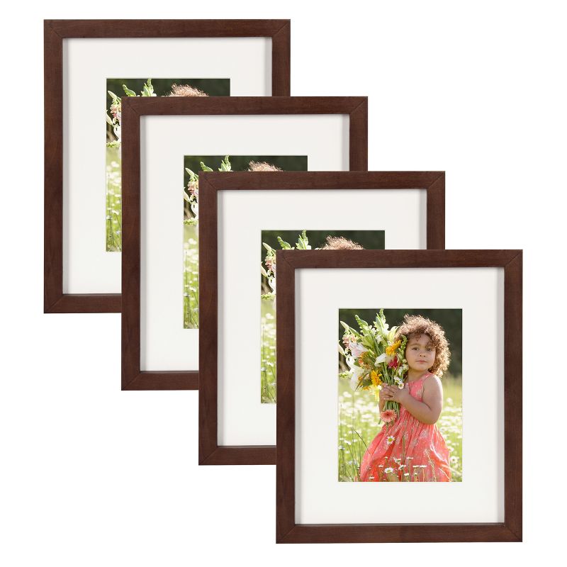 8&#34; x 10&#34; Matted to 5&#34; x 7&#34; Gallery Tabletop Frame Walnut Brown - DesignOvation, 3 of 6