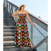HAPPY BAY Women's House Daily Routine Evening Wear Casual Slit Maxi Dresses Long vacation Flowy Tube Top Tube Dress One Size Multicolored, Floral - 2 of 4
