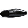 Santimon Men's Oxfords Alligator Patent Leather Wedding Prom Formal Dress Casual Shoes Black - 4 of 4