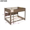RISOKEYS Queen Over Queen Bunk Bed - Wooden Bunk Bed with Storage Cabinets, Plug Outlets & USB Ports - Wood - 3 of 4