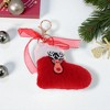 Unique Bargains Christmas Keychain with Double Ring and Lobster Clasp Plush Mesh Metal 1 Pc - 4 of 4