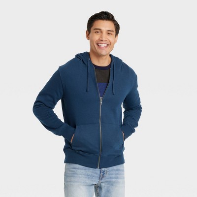 Men's Hooded Sweatshirt - Goodfellow & Co™ Navy Blue L