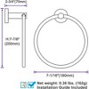Mixxidea Round Toilet Paper Holders 2 PCS, Towel Hook 2 PCS, Towel Ring (Brushed Gold) - 3 of 3