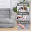 Itopfox Giant Bean Bag Chair with Armrests Oversized Cozy Seating for Adults Corduroy Fabric & High-Density Foam Filling Ideal Lounge for Living Room - 4 of 4