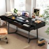 Vynxaria 70.87” Modern Writing/Computer Desk (29.52H×70.87W×23.62D in) - Y-Shape Legs, 15mm Particle Board - 2 of 4