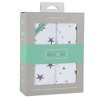 Ely's & Co. Baby Fitted Waterproof Sheet Set  100% Combed Jersey Cotton Grey Stars 2 Pack - 2 of 4